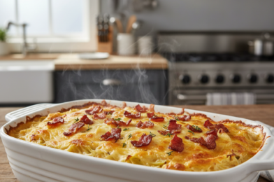 Creamy Cabbage Casserole with Bacon