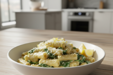 Creamy Lemon Ricotta Pasta with Spinach