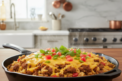 Cheesy Taco Rice Recipe – The Ultimate One-Pan Family Favorite