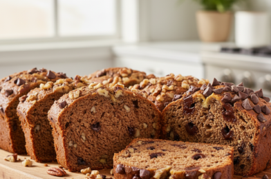 Chocolate Peanut Butter Banana Bread