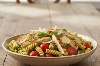 Easy Chicken Pesto Pasta Salad (25-Minutes)