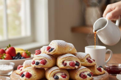 Easy Berry Cream Cheese Stuffed Crescent Rolls – Sweet, Flaky & Irresistible