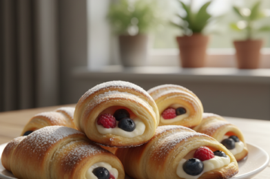 Easy Berry Cream Cheese Stuffed Crescent Rolls
