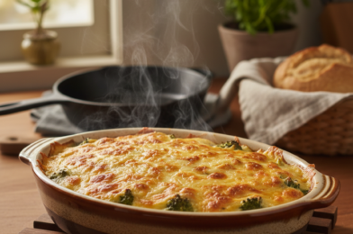 Creamy Spinach Broccoli Cheese Casserole