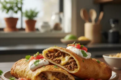 Beef and Cheese Chimichangas Recipe: Crispy, Cheesy, and Irresistible