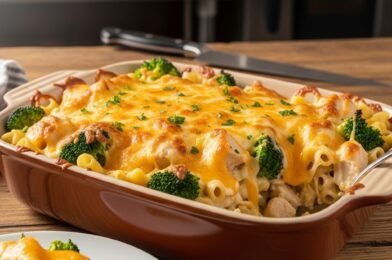 EASY and Cheesy Chicken Broccoli Alfredo Bake – 10 Minutes of Prep!