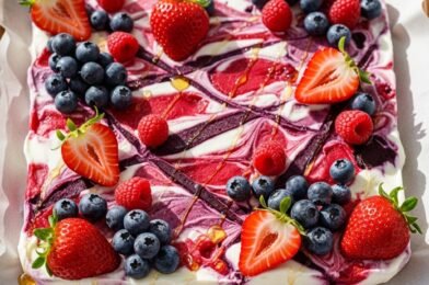 10-Minute Frozen Yogurt Bark with Berries (Healthy, Easy & High-Protein Snack)