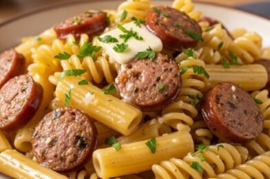 Garlic Butter Sausage Pasta (Easy, Creamy & Flavor-Packed Weeknight Dinner)