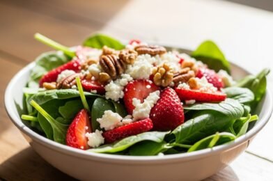 Easy Strawberry Spinach Salad (15-Minutes) – Fresh, Healthy & Flavorful Recipe
