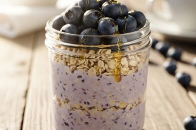 Easy Blueberry Overnight Oats (Healthy, Creamy & Perfect for Meal Prep!)