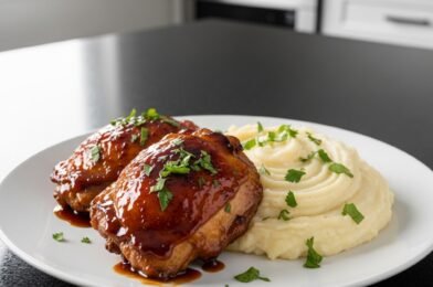 Chipotle Honey Chicken Thighs Loaded with Protein & Smoked Gouda Mashed Potatoes for Creamy Delight