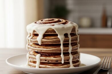 Easy & Fluffy Cinnamon Roll Pancakes (Better Than Breakfast at a Café!)