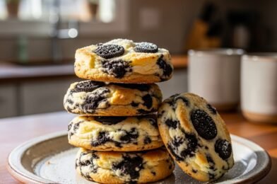 Oreo Cheesecake Cookies (Soft, Creamy & Cookies-and-Cream Delight)