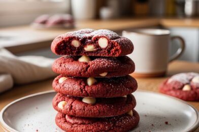 Red Velvet Cookies (Soft, Chewy & Bakery-Style Recipe)
