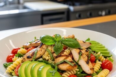 Perfect Chicken Pasta Salad With Avocado, Tomato and Basil (Fresh & Flavor-Packed)