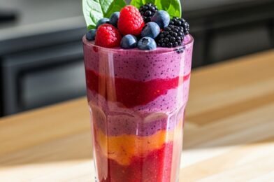 Blood Orange, Berry, & Spinach Smoothie – A Vibrant, Nutrient-Packed Blend