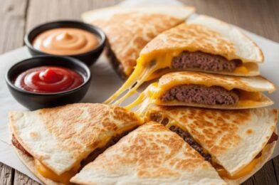 Bacon Cheeseburger Quesadillas (Cheesy, Crispy & Easy Comfort Food Recipe)