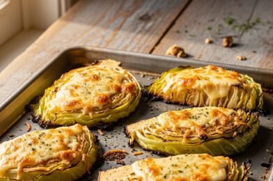 Crispy Cabbage Steaks with Cheese (Easy Oven-Baked Low-Carb Recipe)