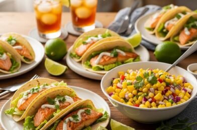 Salmon Tacos with Mango Corn Salsa (Fresh, Flavorful & Easy Weeknight Recipe)