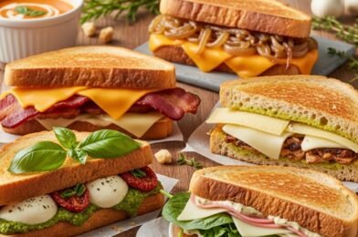 Everything Cheddar, Tomato, and Brie Grilled Cheese – The Ultimate Gourmet Comfort Sandwich