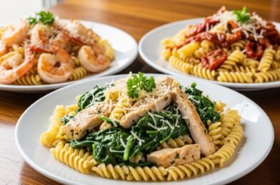 30 Minute Dinner! Garlic Parmesan Chicken Pasta Recipe