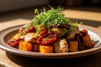 Roasted Butternut Squash and Sun-Dried Tomato Chicken: A Cozy, Flavor-Packed One-Pan Dinner