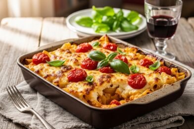 Baked Tomato Ricotta Pasta – Easy Weeknight Dinner with Just 5 Minutes of Prep!