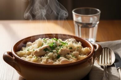 Creamy Chicken and Rice (Easy One Pot Dinner!)