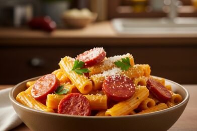 EASY Pasta Dinner for a Weeknight! Creamy Chorizo Pasta Recipe