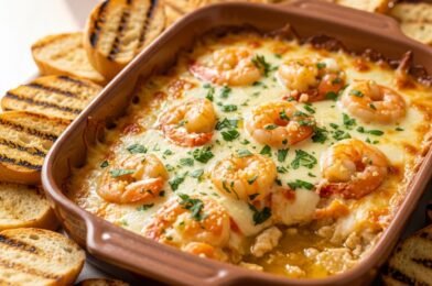 Creamy Shrimp Scampi Dip Recipe – Rich, Cheesy & Irresistible Party Appetizer