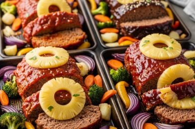 Roasted Pineapple Meatloaf Sheet Pan Dinner (Sweet & Savory Family Favorite)