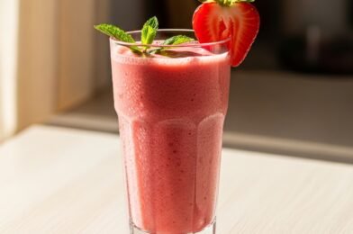 Healthy Strawberry Smoothie Recipe (Creamy, Fresh & Naturally Sweet)
