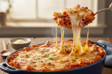 Cheesy Baked Ziti | Easy Weeknight Pasta Bake with Ricotta & Mozzarella