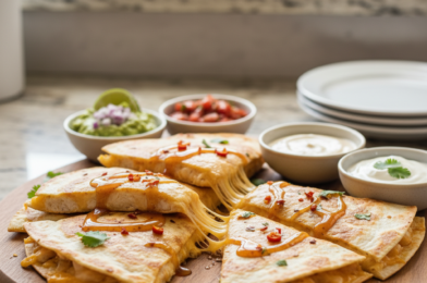 Hot Honey BBQ Chicken Quesadillas: A Sweet & Spicy Delight