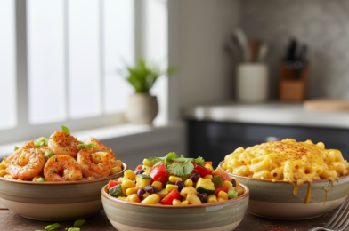 One Skillet Creamy Cajun Chicken and Cheddar Mac (Easy Weeknight Comfort Meal)