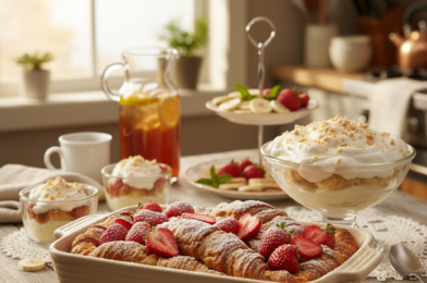 Baked Strawberry Croissant French Toast