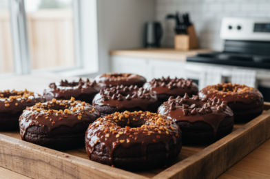 Chocolate Donut Recipe with Chili Crisp Original Topping