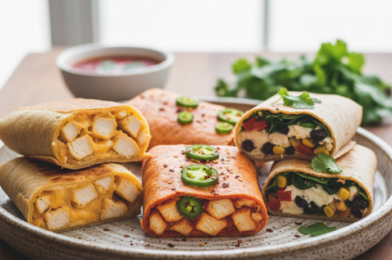 Cheesy Garlic Chicken Wraps (Easy Dinner Recipe You’ll Crave Every Week!)