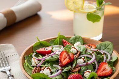 Easy Strawberry Spinach Salad (15-Minutes)